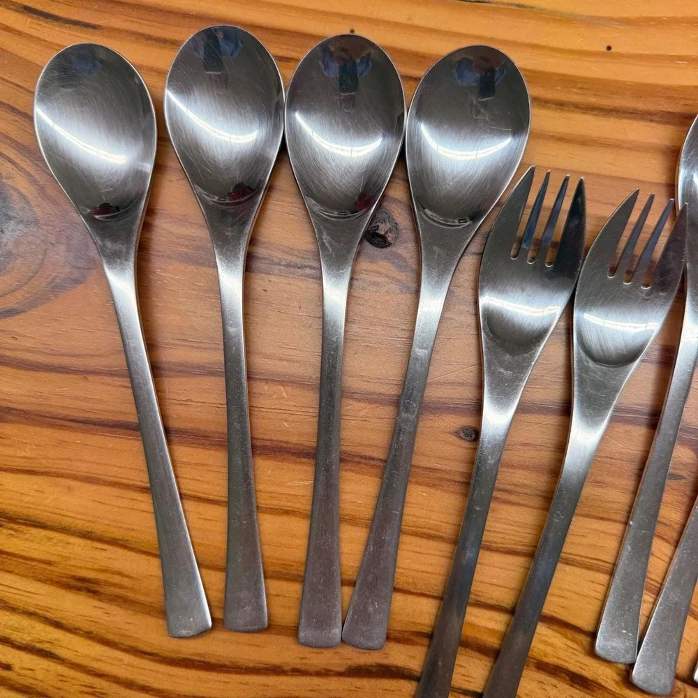 Dalia Olympia‎ Spain 18/10 Stainless Steel Flatware 9pc Spoons Forks MCM 60s